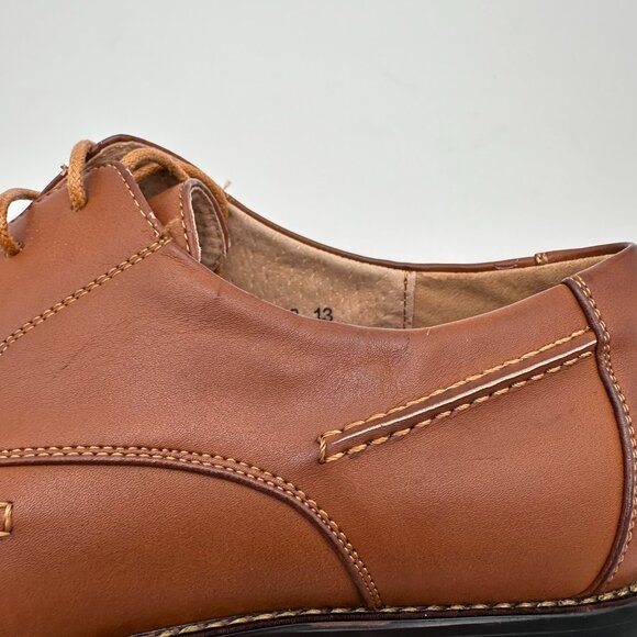 NWOT Masimo NY  Men\'s Faux Leather Lace Oxford Dress Shoes, Size 13, Saddle Tan main image 12